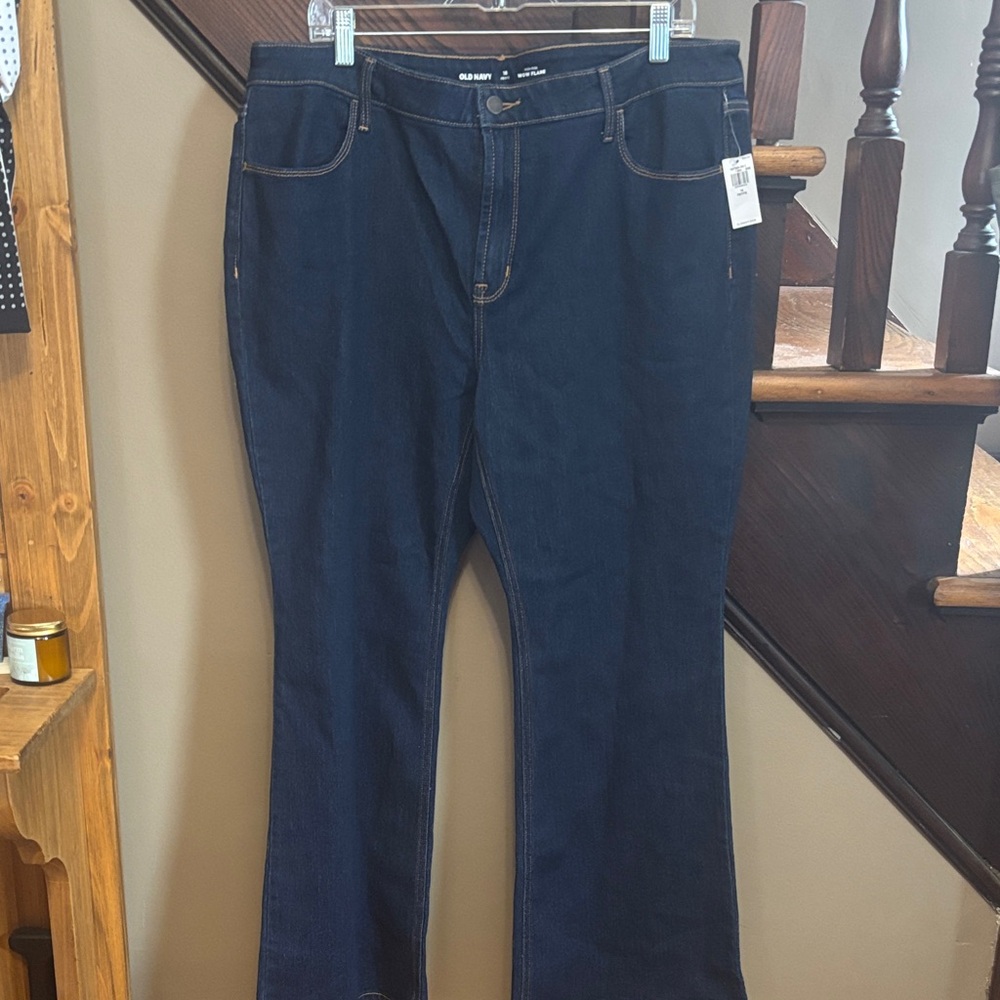 Old Navy Deep Blue Boot Cut Jeans